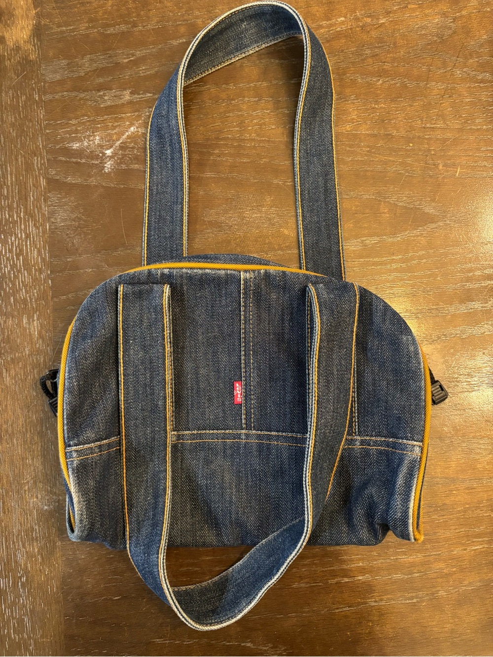 Levi's Denim Messenger Bag with Yellow Trim